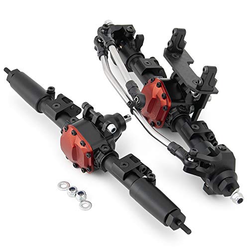 Benedict Harry Alloy Complete Front Axle And Rear Axle Upgrade Steel Gear For 1:10 Axial Scx10 Ii 90046/90047 Scx10 90027/90028 Rc Jeep Rock Crawler #TOP6