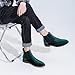 Men’s Velvet Chelsea Boots Green Velvet Ankle Dress Boots for Men Comfortable Slip On Fashion Footwear Unique Smart Casual Style