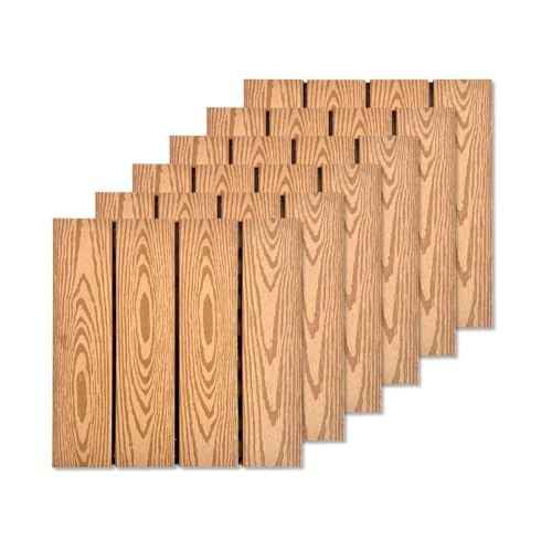 Catálogo para Comprar On-line Deco Pvc , listamos los 10 mejores. 41 Piso deck tipo madera de wpc, piso modular para jardin, interior y exterior, techos, muros y pisos, piezas de 30 x 30 cm (Madera natural 6pd002)