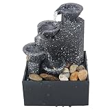Abaodam 1Pc Adornos Fuente De Agua Decorativa Decoraciones para Salas De Casa Resina Decorativa Cascada Estatuilla Cubierta Decoración Simulación Fuente De Agua Interior Escritorio