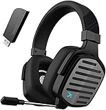 XIBERIA G02 Pro 2.4GHz Wireless Gaming Headset with Mic, 17-Hour Battery Life, Detachable Magnetic Ear Cups, Compatible with PS5, PS4, PC