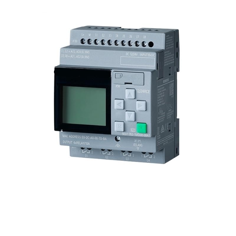 Logic Module 6ED1052-1FB08-0BA1 – for 24RCE Main Unit 24V DC 8DI / 4DO with Ethernet Interface, Programmable Controller for Industrial Automation