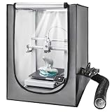 VEVOR Caisson pour Imprimante 3D avec Ventilation, Enceinte Fermée pour Imprimante 3D en Tissu Oxford, Étanche à la Poussière et à l'Eau, Température Constante, LED, Compatible avec Photon Mono/Mars 3