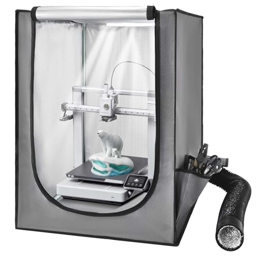 VEVOR 3D Printer Enclosure with Ventilation, Dustproof Waterproof Oxford Cloth Resin 3D Printer Tent, Constant Temperature Protective Case with LED, Compatible with Photon Mono/Mars 3, FDM/LCD Printer by VEVOR - Used condition - US$39.69