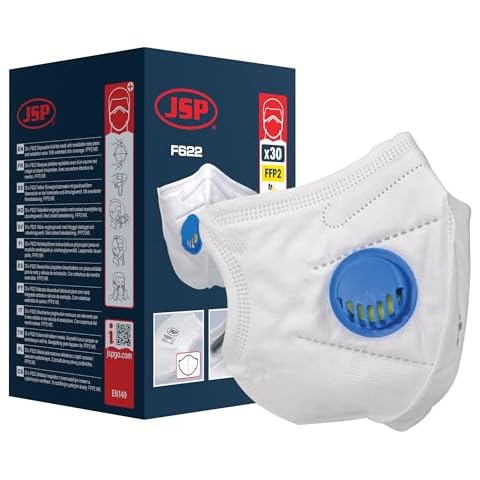 JSP FFP2V Disposable Fold Flatmask Box of 30 Cover