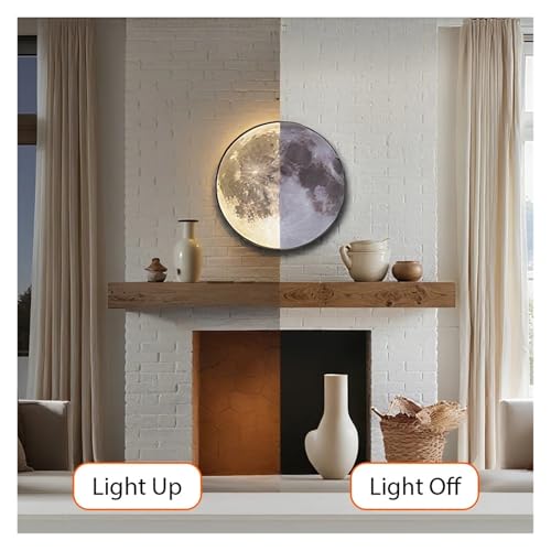 Lámparas para dormitorio que evitan la fatiga visual usando luz de fondo LED estilo Luna 3D 5