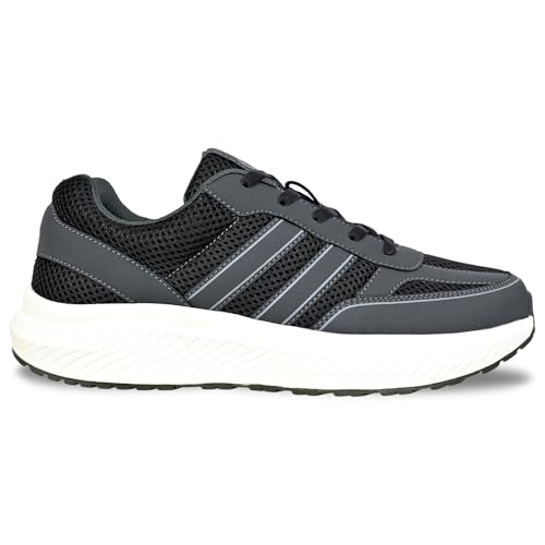 Image of Allen Cooper Training,Road Running,Cricket,Gym,Sports Comfortable Extra Max Cusion with Memory Foam Insole Running Shoes for Men(0624|Black /Grey-Sizes 6,7,8,9,10)