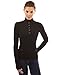 PattyBoutik Women's V Neck Button Ribbed Sweater (Black S)