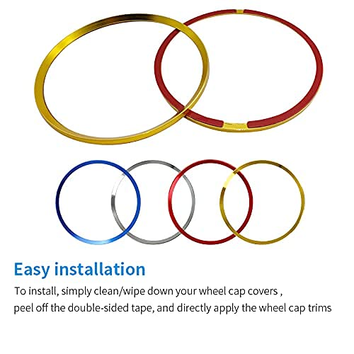 Image of SANRILY 2PC 74mm Emblem Decorative Ring Fit for BMW Front Hood Trunk 2.87inch Badge Logo Rings Replacement for F23 E84 E30 E36 E46 E34 E39 E60 E65 E38 X3 X5 X6 1 3 4 5 6 7 Series (74+74 Red)