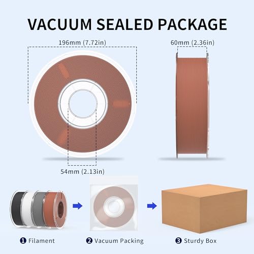 Image of RAMBERY Matte PLA 3D Printer Filament Bundle 4KG, Matte Smooth Finish PLA Filament 1.75mm, Individually Vacuum Packed, 1kg(2.2lb) X4PCS, Black /White /Cement Gray /Cocoa Brown