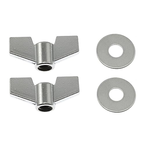 RLECS 2pcs Stainless Steel Quick Release Drum Cymbal Stand Wingnuts with Washers for Hi-Hat Cymbal Stand Accessories