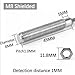 M8/M12/M18/M30 All Metal Proximity Switch Sensor Inductive Three Wire NPN Normally Open 1Pcs(M8 Shielded,DC NO)