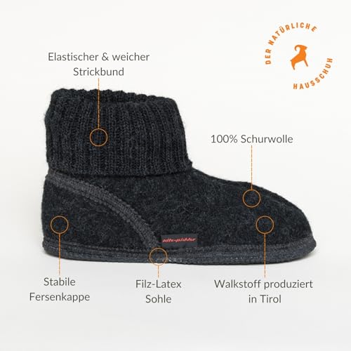 Filzstiefel Kitz-Pichler Hüttenschuh Ötz aus Mulesing-freier Schafwolle