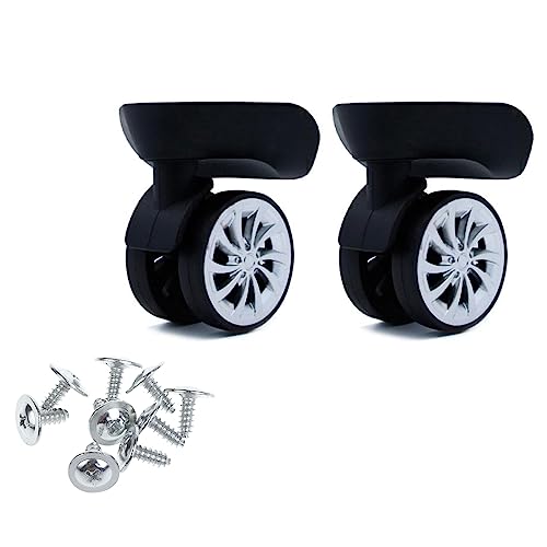 Luggage Wheel,A57 Trolley Case Luggage Wheels Luggage Swivel Left and Right Wheels Suitcase Replacement Parts for Most Suitcases, 9.8cm*6cm, As shown in the picture