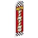 Auto Tint Red & Yellow Swooper Advertising Flag - Perfect for Performance Shops, Mechanics, Auto Repair, Tuning Shops