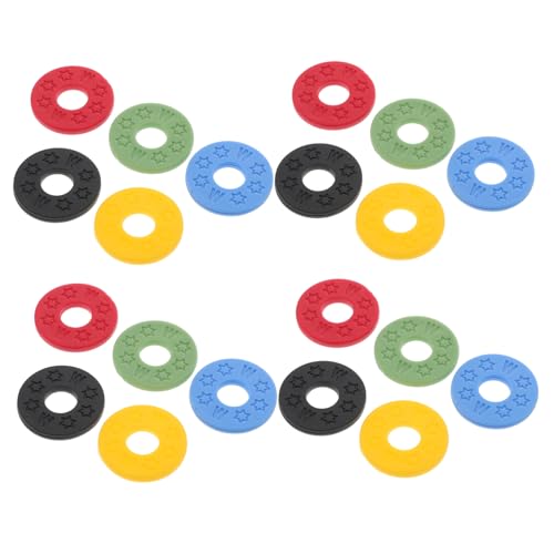 VANZACK 20Pcs Guitar Strap Locks Durable Pe Washers Easy to Install Drop Guitar Protector Secure Fastening for Electric and Acoustic Guitars Includes