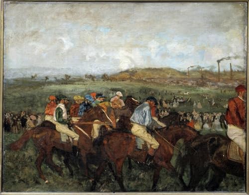 Tableau Les messieurs font la course Edgar Degas impression sur toile 60x90cm