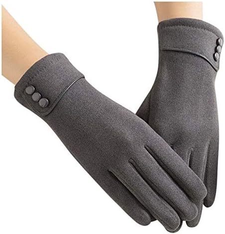 Amazon Co Jp Zanyuyu 冬の女性のダブル太いぬいぐるみ手首暖かいカシミヤかわいいサイクリングミトンの女性のスエードレザータッチスクリーンドライビンググローブ Yl5 Color Gy ホーム キッチン