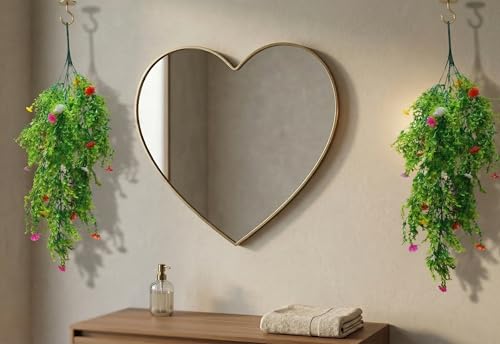Image of Dekorly 2 Pack Artificial Plants Artificial Hanging Plants Faux Eucalyptus Leaf Greenery Fake Hanging Eucalyptus Plant (Green) (2, New Flower Vines)