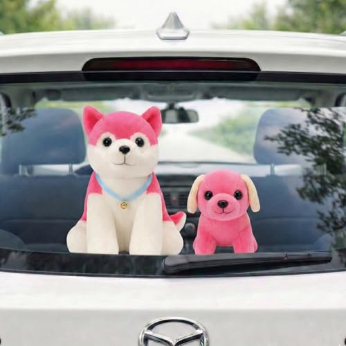 Image of Tabitha Stuffed Toys-Ultra Soft Plush Toy for Kids | Birthday Gifts for Kids and Girls | (Combo of 2 Toys 35 Cm Pink Dog & 25 Cm Pink Dog)