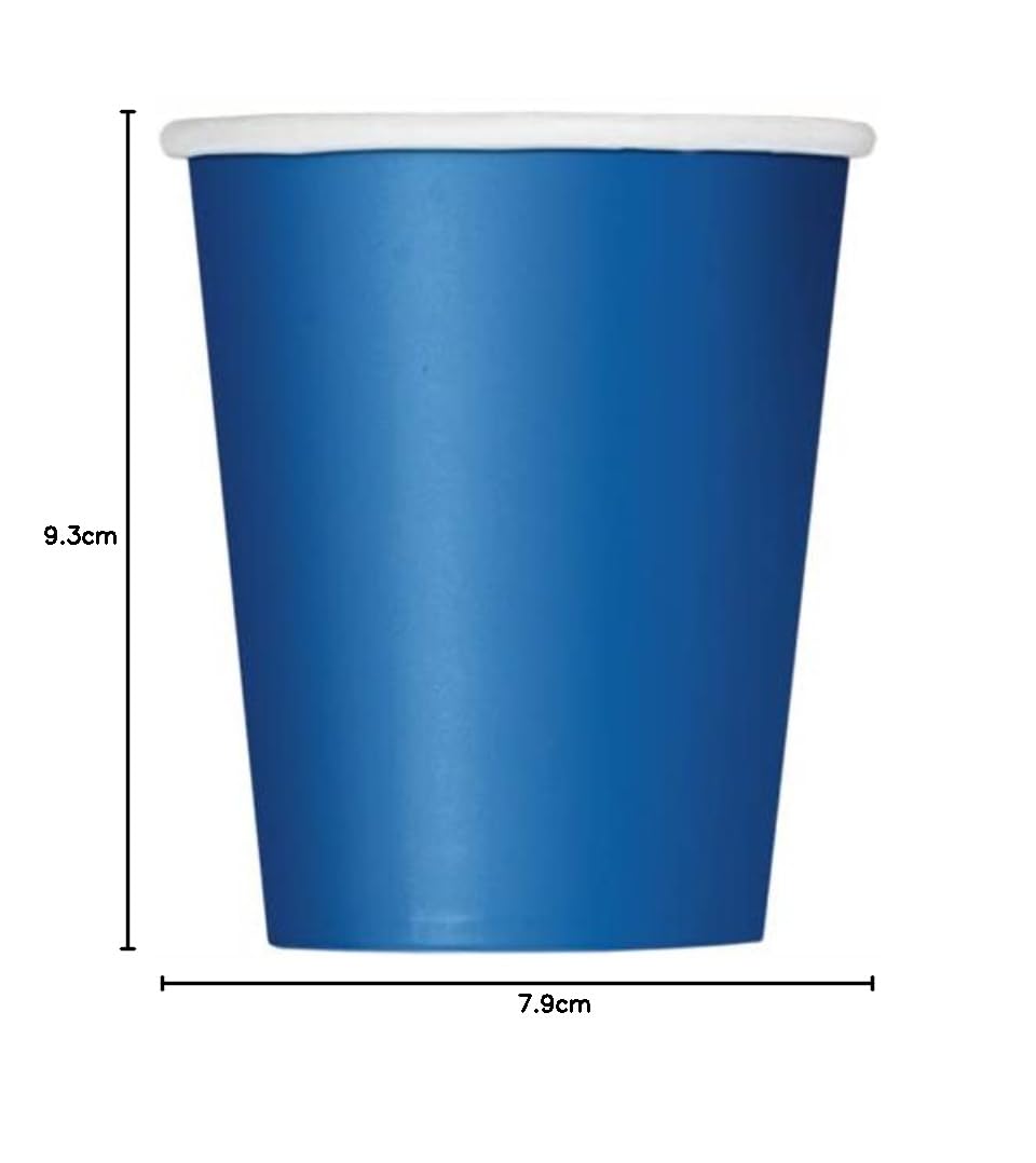 Bicchieri Di Carta Blu Reale 266 Ml - Confezione Da 14, Per Feste E Eventi - Foto 11