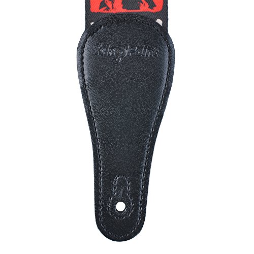 Sangle de guitare KingPoint en polyester Dacron avec extrémités en similicuir et boucles en ABS, motifs tendances Blue… - Les Beatles, Paul McCartney, John Lennon, RIngo Starr, George Harrison Sangle de guitare KingPoint en polyester Dacron avec extrémités en similicuir et boucles en ABS, motifs tendances Blue… – Image 6