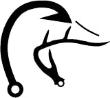 2 Duck Fish Deer Decals Sticker (Black)
