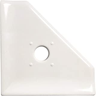Questech Geo Corner Soap Dish 5 inch Bathroom Shower Shelf | Wall Mounted Shower Corner Soap Tray (Polished White) - coolthings.us