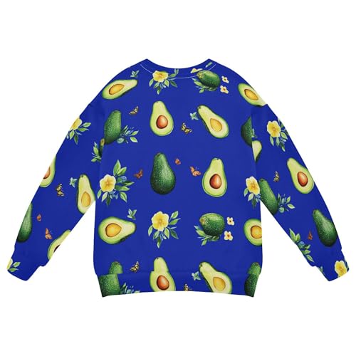 JUNZAN Funny Avocado Fruit Royal Blue Little Boys Hoodie Sweatshirt Fleece Sweatshirt With Hoodie Party 4T2