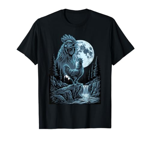 Chicken Bird Howling at the Moon Rooster Funny Meme men kids T�V���c