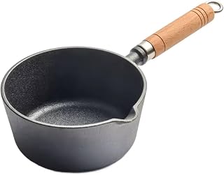 6" Pre-seasoned Premium Cast Iron Mini Sauce Oil Milk Pan/Butter Warmer | Aa2Zee - CIMLP0603BLK