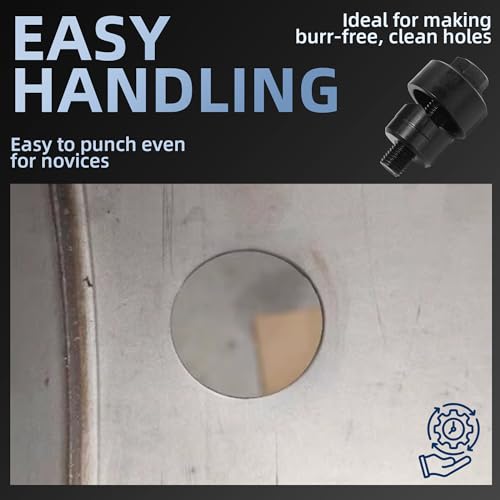 Blechlocher Lochstanzer Schraublochstanzer 20 mm Blechstanzer Lochschneider mit Sechskantadapter für Küchenarmaturen, Spüle, Stahlplatte, Edelstahl, Metall