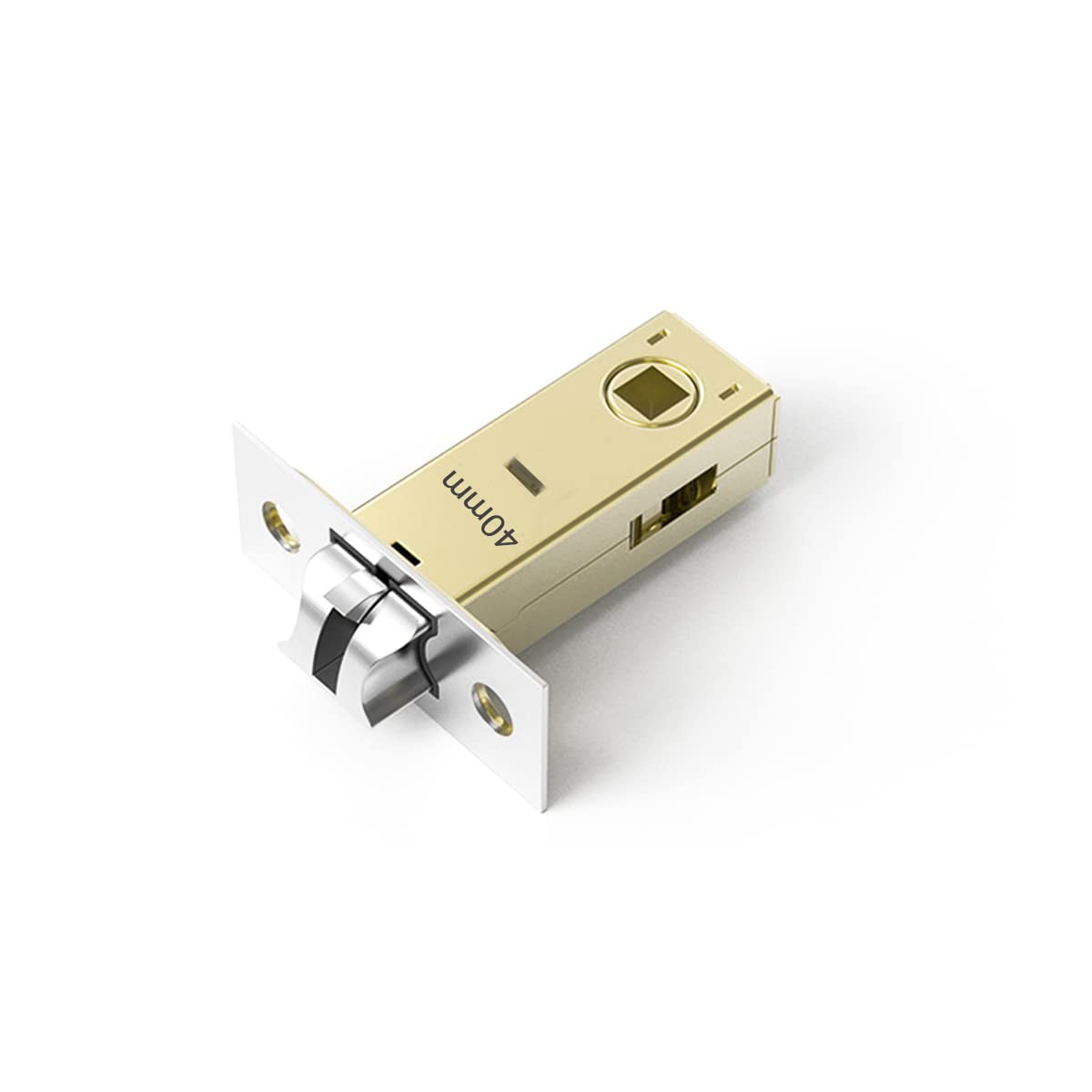 40mm Tubular Latch, Forked Mortice Latch, Mute Door Sprung Latch, with Stainless Steel Panel for Internal Doors, Lever Door Handles