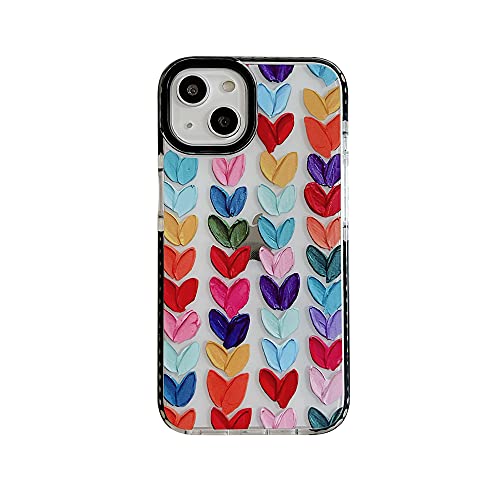 Fashion Love Hearts Clear Phone Case for iPhone 13 6.1