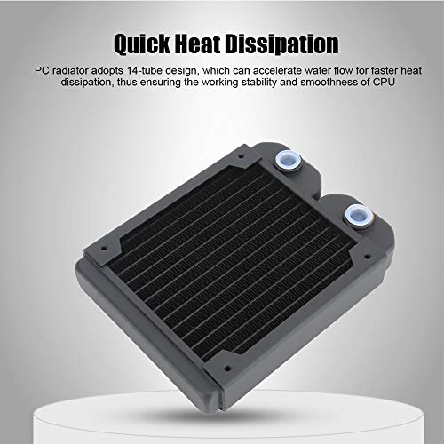 Small Aluminum Radiator With Fan T8WC G1/4 Thread 120mm PC Water Heat ...