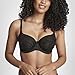 Panache Women's Tango Underwire Balcony Unlined Bra |Black,34F| Supportive 3-Piece Cups, Full Figure Fit, Rigid Fabric for Lift and Security, Embroidered Detail, Adjustable Straps for All-Day Comfort