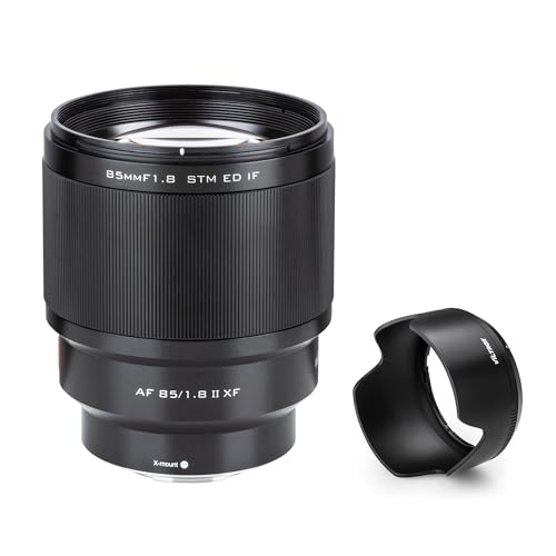 VILTROX AF 85mm F1.8 XF Prime Lens Auto Focus Medium Telephoto Portrait Lens Compatible with Fuji X Mount Camera X-T3 X-T2 X-T30 X-T20 X-T10 X-T100 X-PRO2 Black