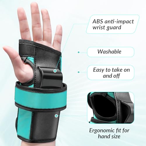 METROLLER Adult & Kids Protective Gear Set for Men, Women Youth Knee Pads, Elbow Pads & Wrist Guards 3 in 1 for Skateboarding Multi-Sports Protective Gear