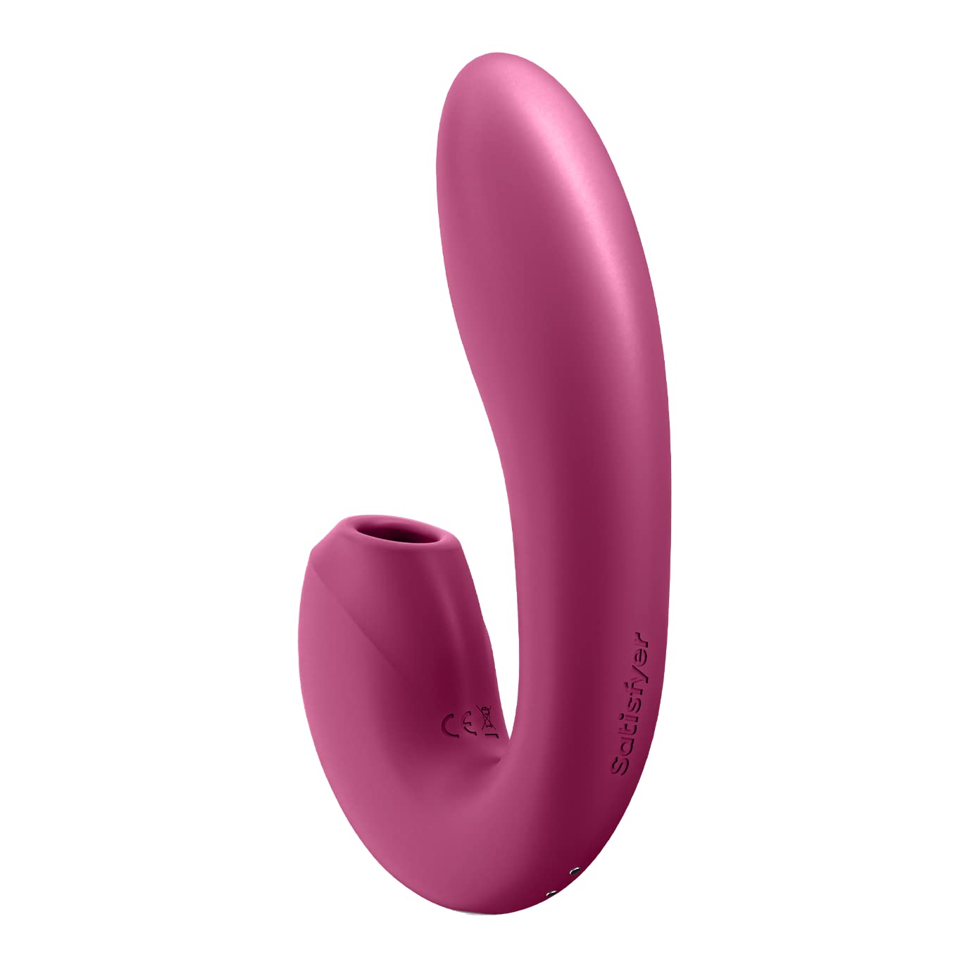 Satisfyer, vibratore a onde di pressione, Rabbit, Sunray Connect App', 15 cm, con app,impermeabile, ricaricabile, silicone delicato sulla pelle, colore:bacca