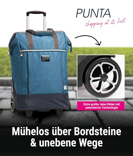 Punta Einkaufstrolley Big Wheel 40L Großer Einkaufsroller mit XL-Rädern