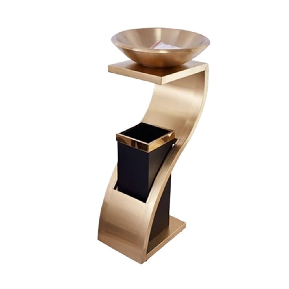 Stand ashtray Outdoor Stainless Steel Fire Extinguishing Column, Commercial Smoking Area Vertical Cigarette Butt Collection Garbage Bin Pillar