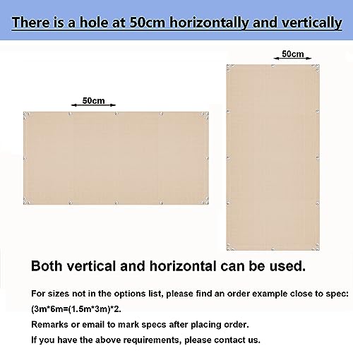 Housse de protection balcon sable 150x300 cm imperméable pour extérieur