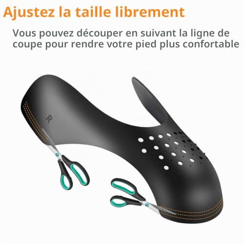 Boucliers de chaussures - Lot de 2 paires, protecteur anti-plis, boucliers de chaussures contre les plis de chaussures, prévenir la formation de plis dans les chaussures de sport – vue 6