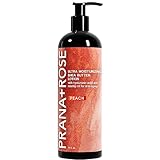 PRANA+ROSE Ultra Moisturizing Shea Butter Lotion with Hyaluronic Acid and Rosehip Oil for anti-aging