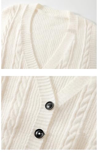 Jegsnoe Men Sweater Vest V Neck Knitted Sleeveless Sweater Loose Casual Cardigan Vest Sweater3