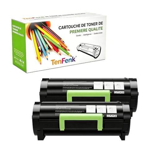 TenFenk Kompatybilny zamiennik kasety z tonerem dla Lexmark M3350 24B7542 do użytku z Lexmark M3350 XM3350 drukarką,(Czarny- 31000 stron),2 pack