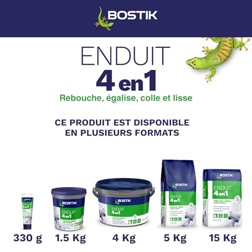 Enduit mural blanc intérieur extérieur BOSTIK pour rénover la maison