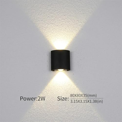 Lámpara de pared LED exterior e interior de 2W impermeable para terraza y dormitorio 6