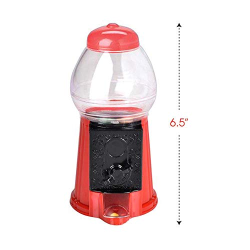 ArtCreativity Gumball Machine for Kids, Set of 2, 6.5" Desktop Bubble Gum Mini Candy Dispenser, Unique Money Saving Coin Bank, Valentines Gift, Vintage Office Desk Decoration (Gumballs not Included) - Thumbnail 3