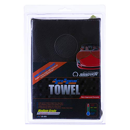 Nanoskin Autoscrub Surface Prep Towel Medium Grade- Patented Clay Bar Replacement Tool To Remove Embedded Contaminants Before Wax & Coating | Safe For Painted Surface, Glass, Plastic, Metal & More #TOP1